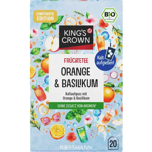 Organic Fruit Tea Cold Infusion Orange & Basil