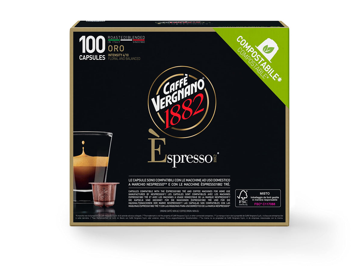 VERGNANO Nespresso Caffè Espresso Oro Comp. Conf. 100 Capsules.ge