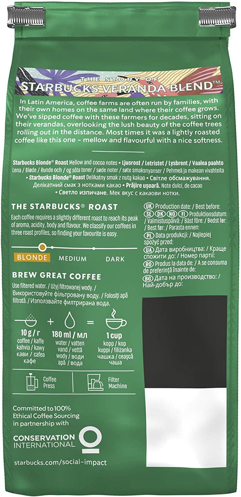 Starbucks Veranda Blend Caffè Macinato Graund