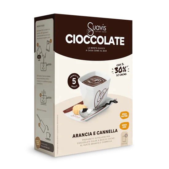 SUAVIS - LE CIOCCOLATE MONO ARANCIA CANNELLA 160 g (5 X 32 g)