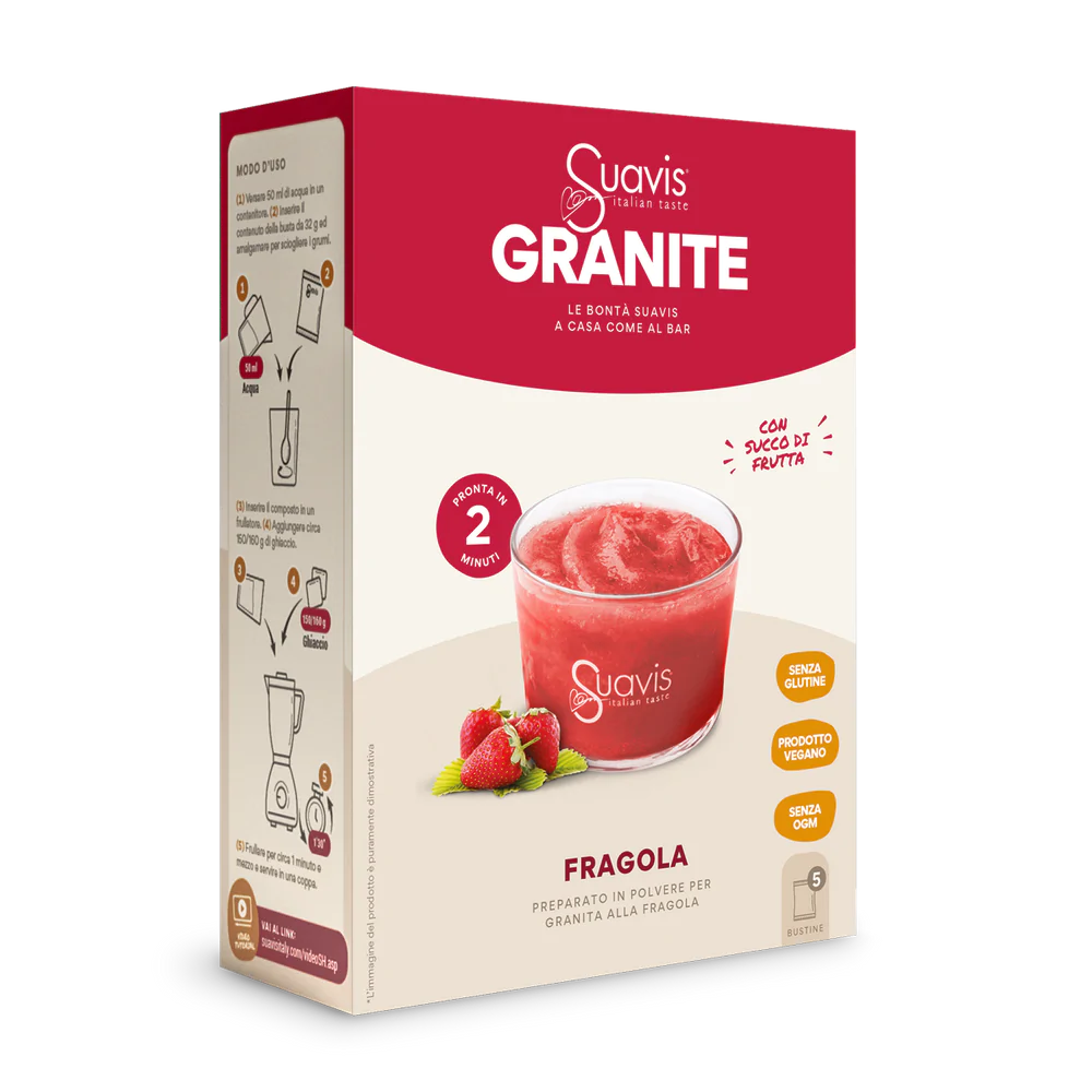 SUAVIS LE GRANITE MONO FRAGOLA 160 g (5 X 32 g) / Strawberry Granita