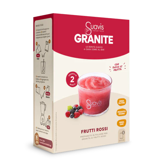 SUAVIS - LE GRANITE MONO FRUTTI ROSSI 160 g (5 X 32 g) / Granita with Red Fruits