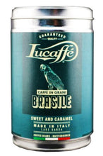 სურათის ჩატვირთვა გალერეის მაყურებელში, LUCAFFE TIN 250 GR BRASILE COFFEE BEANS