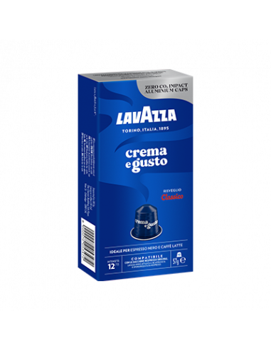 LAVAZZA - Nespresso - Caffè - Crema e Gusto Classico - Alluminio - Conf. 10