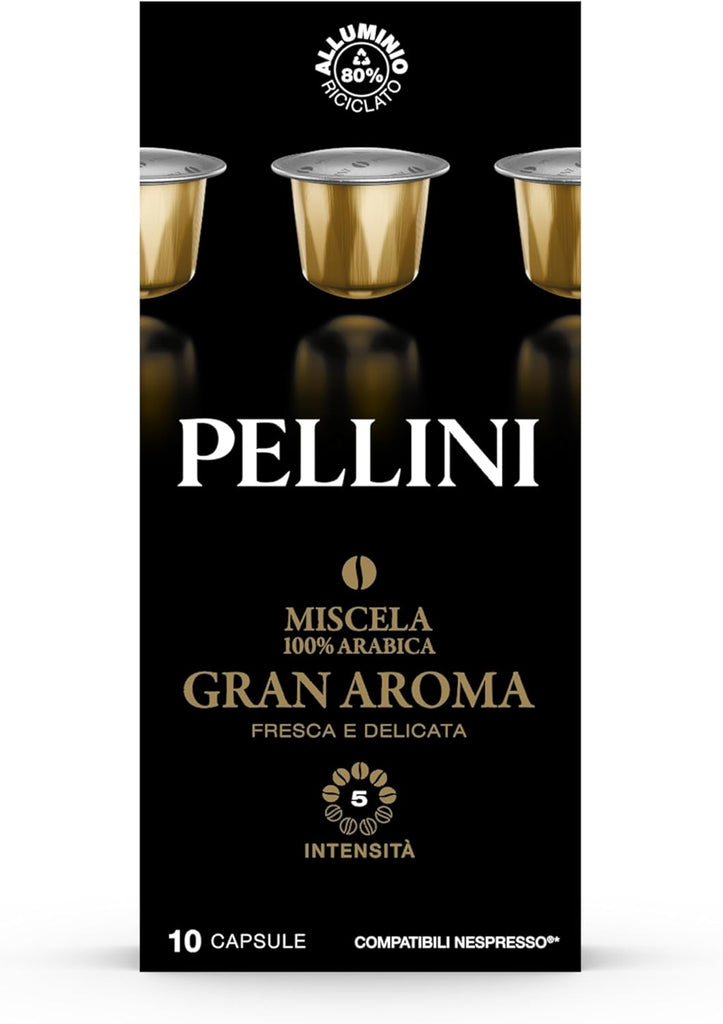 PELLINI GRAN AROMA - Aluminum Capsules 10pc