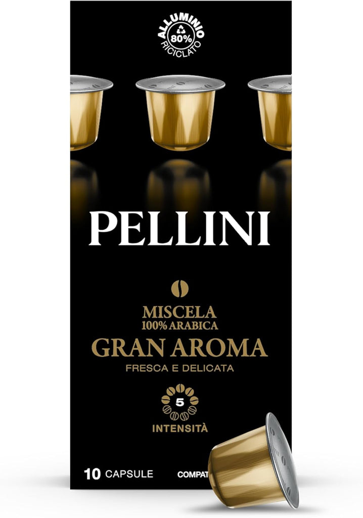 PELLINI GRAN AROMA - Aluminum Capsules 10pc