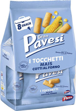 Load image into Gallery viewer, Gran Pavesi Snack Tocchetti, Oven-Baked Corn Snacks, Palm Oil Free - 8 Packets (256 g)
