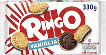 Load image into Gallery viewer, Pavesi Snack Ringo Vanilla Family Size, Biscuits Filled with Vanilla Cream, Sweet Snack for Snack or Study Break, 330 g Pack