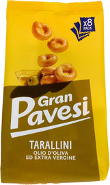 Gran Pavesi Snack Tarallini Olive Oil and Extra Virgin, Without Palm Oil - 256 g pack