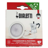 BIALETTI - Caffettiera Moka - Accessori - 1 Piastrina da 2 tazze + 3 Guarnizioni