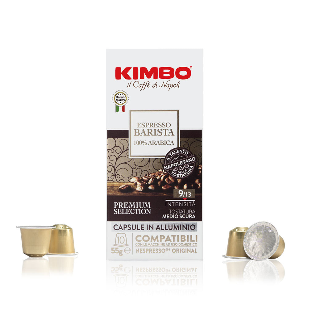 KIMBO - Nespresso - Caffè - ESPRESSO BARISTA 100% Arabica Alluminio - Conf.10