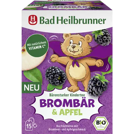 Bad Heilbrunner Organic Fruit Tea Bear-Strong Children's Tea Brombär Apple with Natural Vitamin C*