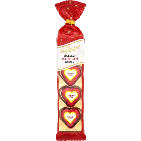 The Exquisite Lübeck Fine Marzipan Hearts (4 pieces)