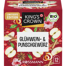 Load image into Gallery viewer, KING&#39;S CROWN Organic mulled wine &amp; punch spice mix (12 bags)