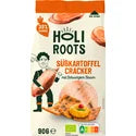 Holiroots Organic sweet potato crackers with black sesame seeds