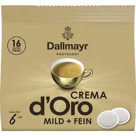 Crema d'Oro mild + fine coffee pads