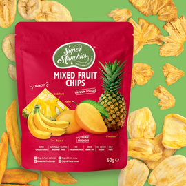 SUPER MUNCHIES - MIXED FRUIT CHIPS - 60G
