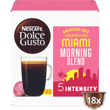 Load image into Gallery viewer, AMERICANO MIAMI MORNING BLEND 5 INTENSITY 18 PODS (DOLCE GUSTO)