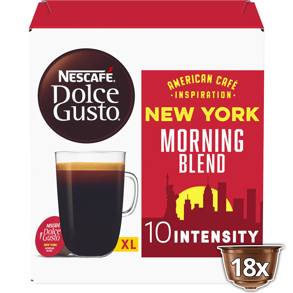 AMERICANO NEW YORK MORNING BLEND 10 INTENSITY 18 PODS (DOLCE GUSTO)