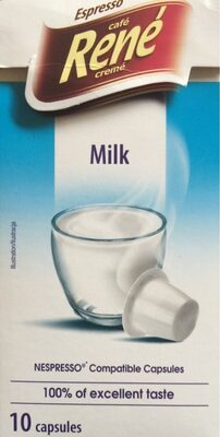 Milk - Cafe Rene 10 pods for Nespresso®