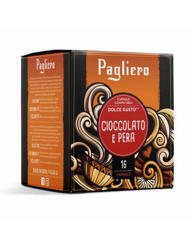 PAGLIERO - Dolce Gusto - Solubile - Cioccolato e Pera - Conf 16