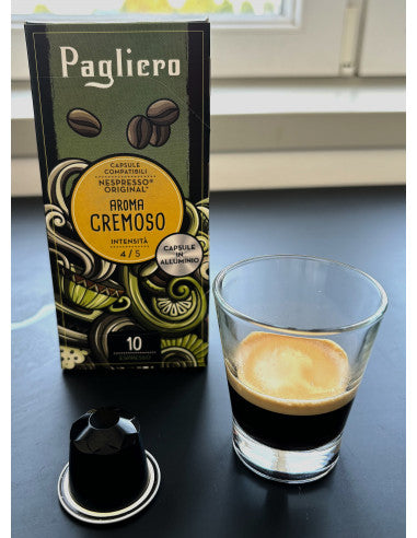 PAGLIERO - Nespresso - Caffè - Cremoso alluminio - Conf. 10