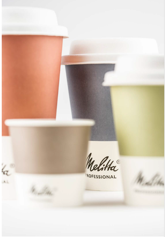 Melitta® - მელიტა - Coffee to go mug 8 oz - ყავის/ჩაის ჭიქა (ერთჯერადი - ორმაგი კედლით)