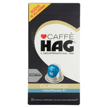 HAG - Nespresso - Decaffeinato - Classico Decaffeinato - Conf. 10