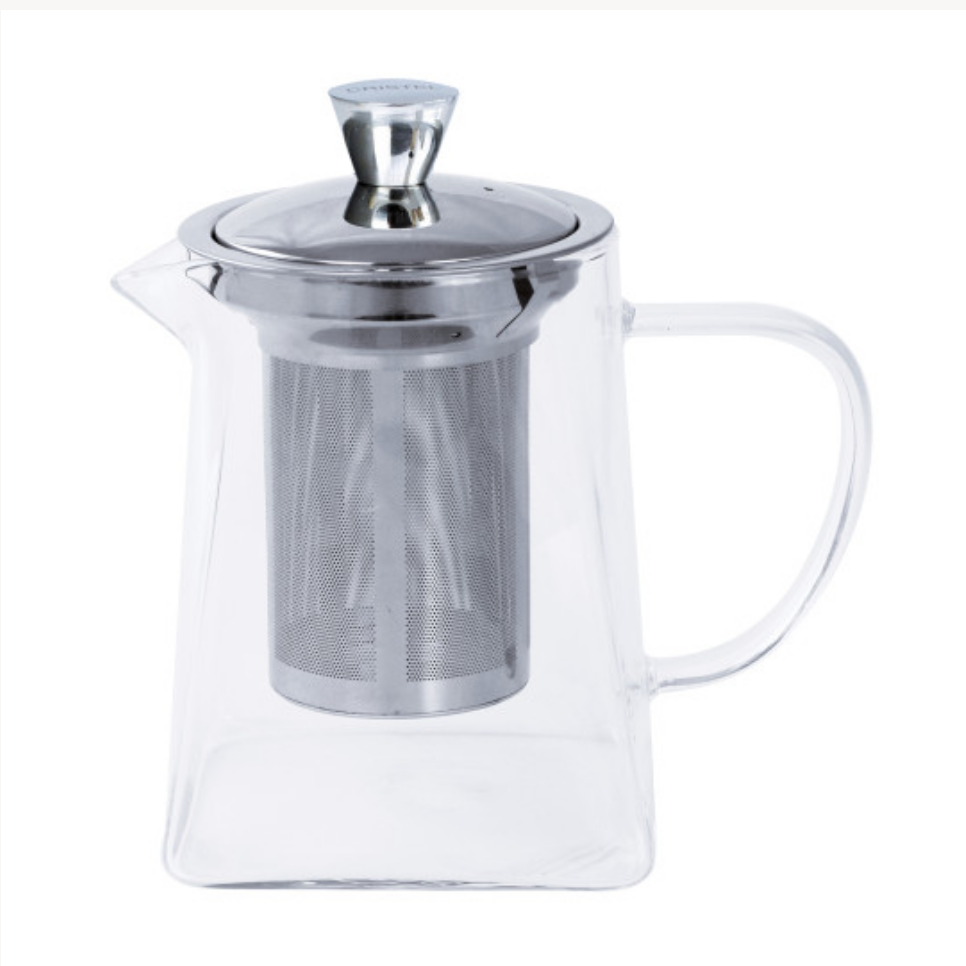 CRISTEL - ROOIBOS GLASS SQUARE-SHAPED TEAPOT 1,2 L