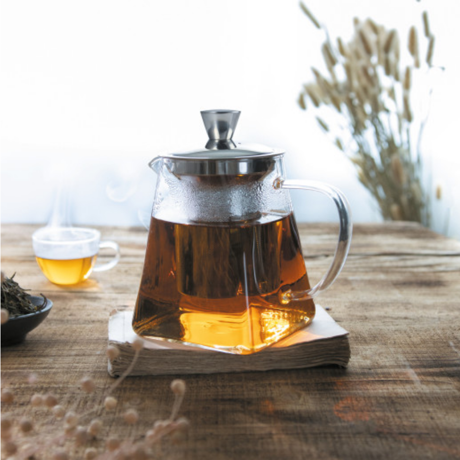 CRISTEL - ROOIBOS GLASS SQUARE-SHAPED TEAPOT 1,2 L