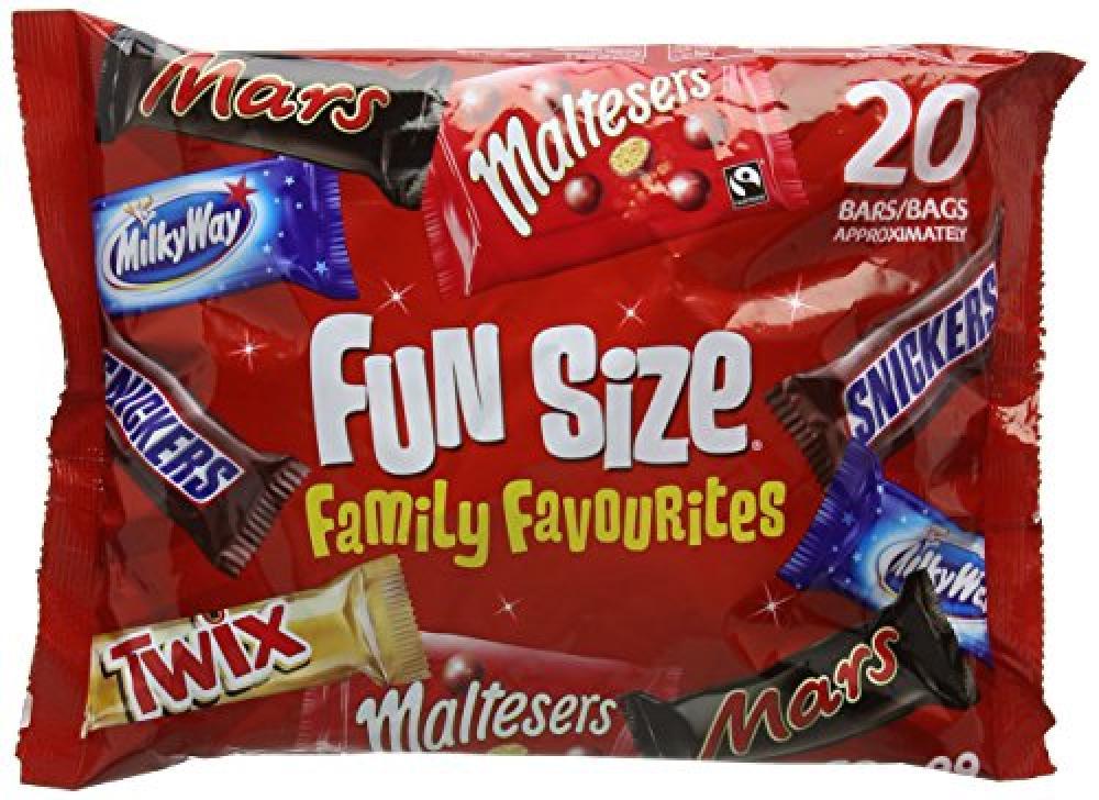 Snickers, Twix, Maltesers & Milky Way Funsize Milk chocolate Bars 20 P ...