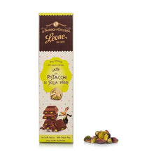 სურათის ჩატვირთვა გალერეის მაყურებელში, LEONE - Chocolate - Milk chocolate w/ Pistachios 55 gr