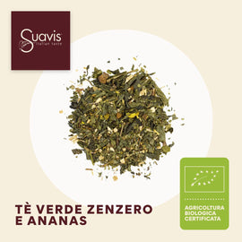 SUAVIS - TE VERDE ZENZERO E ANANAS BIO 16TS FILTRO / GINGER AND PINEAPPLE GREEN TEA