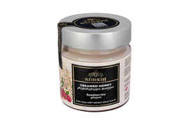 Creamed honey with sublimated raspberries /კრემირებული თაფლი ჟოლოთი